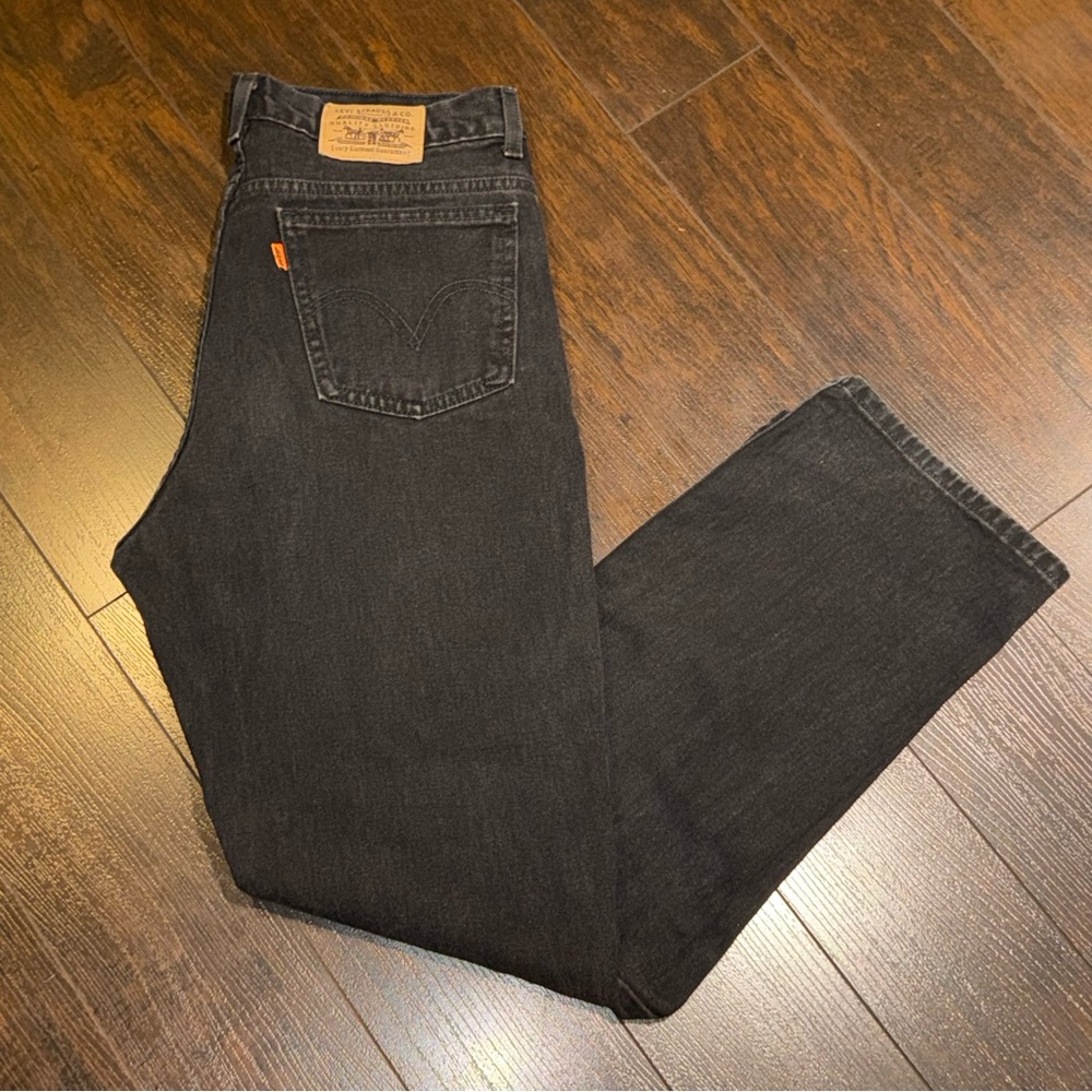 Vintage Levi's Orange Tab Faded Black Jeans Mens Size W32xL30 Made In Canada!
